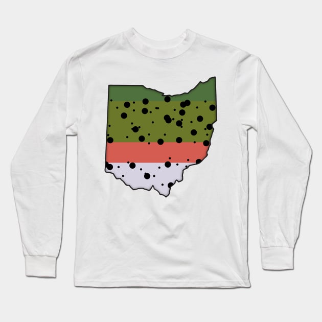 Ohio Trout Long Sleeve T-Shirt by somekindofguru